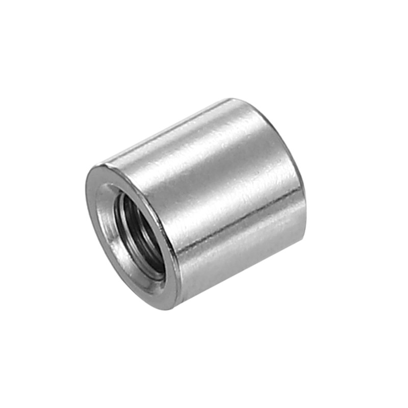sourcing map M6x1mm Round Coupling Nuts, 25 Pcs 304 Stainless