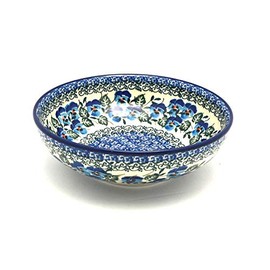 Polish Pottery Bowl - Contemporary Salad - Winter Viola