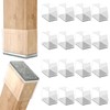 Rectangle Chair Leg Protectors for Hardwood Floors,16 PCS Silicone Covers