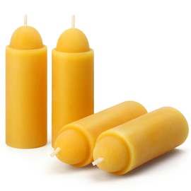 Natural Beeswax Lantern Candles Compatible with UCO Lantern,12 Hour Burn Time, Beeswax Emergency Candles for Power Outage, Camping, Survival, Outdoor(4 Pcs)