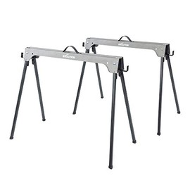 Evolution Power Tools Compact Folding Saw Horses Twin Pack (Aka Saw Bench, Sawhorse Pair) - Supports Up to 500KG - Lightweight & Portable (EVOSH1)