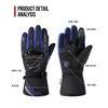 IRON JIA'S Motorcycle Gloves Winter Cold Weather Warm Touchscreen Waterproof