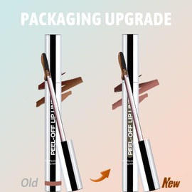 Wugbc Peel Off Lip Liner Stain 3 Colors, Lip Stain Peel Off Long Lasting Brown Lip Liner Set Matte Lip Tint Stain Tattoo Transfer Proof Highly Pigmented Color Precise Lip Pencil Contour for Women