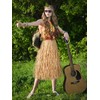 Giegxin Natural Raffia Grass Skirts Tropical Luau Hula Skirt for