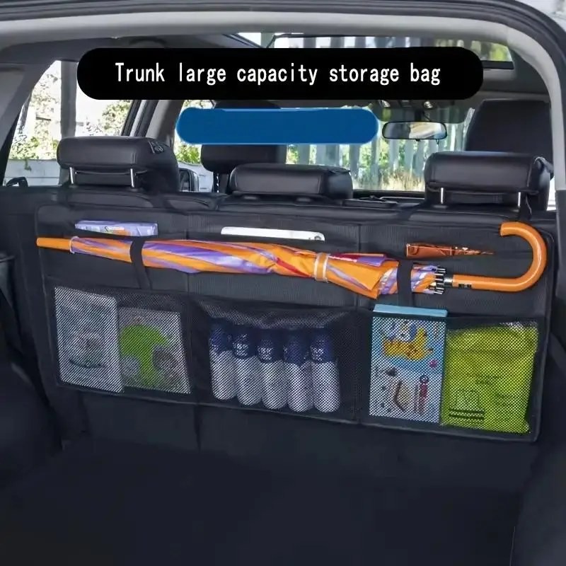 DrivePro Car Back Seat Organizer Storage – Multi-Pocket PU Leather