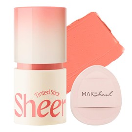 MAKEHEAL SHEER STICK BLUSH, 3 in 1 Multi stick, moisturizing, creamy, lightweight, versatile, easy to use on the go, blends effortlessly, 6g 0.2 Oz (02 SUNSET, 0.2 Oz)