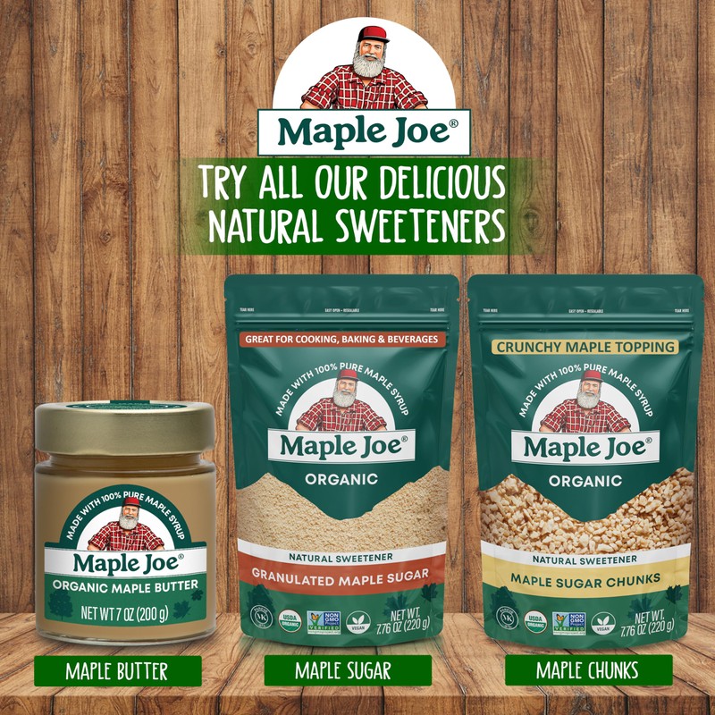 Maple Joe Organic Maple Sugar Sprinkles, Maple Flakes Made With
