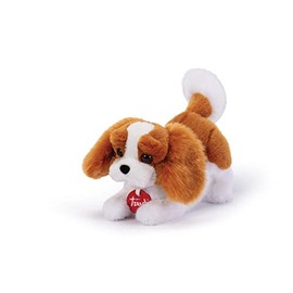 Trudi Klassik Cavalier King 22334 Plush Dog 13 x 14 x 21 cm (S), High-Quality Stuffed Toy with Soft Materials, Plush Toy with Realistic Details, Washable, Cuddly Toy for Children, Brown/White