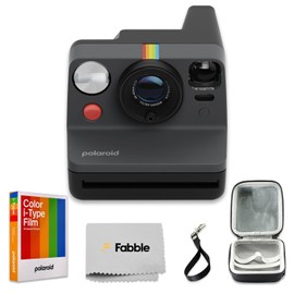 Polaroid Now Generation 3 I-Type Instant Camera (Black) Bundle with Color I-Type Film (8 Exposures), Hard Protective Case, USB-C Charging Cable, and Wrist Strap