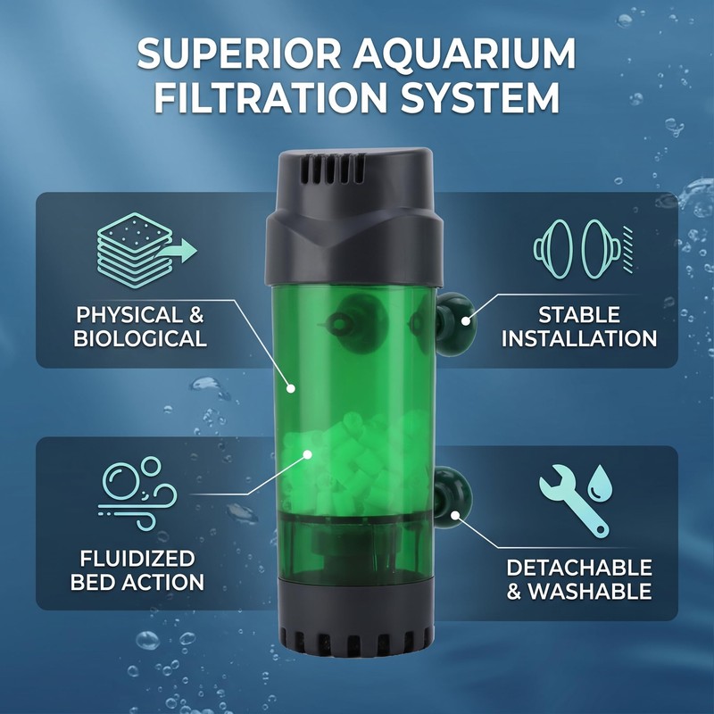 Fluid Bed Filter Double Biochemical Filter Aquarium Physical Sponge Filter