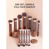 Set de brochas de maquillaje mini para principiantes, set de