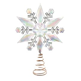 Kurt Adler 12.75-inch Iridescent Snowflake Treetop