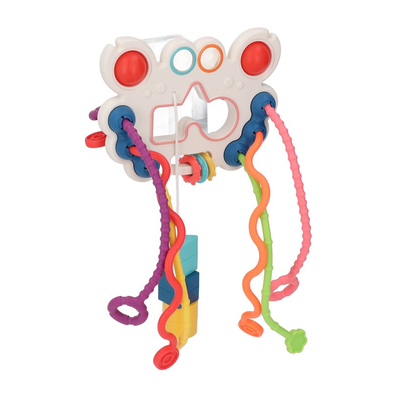 Pull String Interactive Toy Plastic Colorful Pulling Toy for Visual