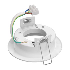 ledscom.de ZOBE II Recessed Ceiling Light, White, Semi-Glossy, Round, 107 mm Diameter, 1x GX53 Max. 25 W, Ceiling Spotlight, Recessed Ceiling Light, Spotlights, Recessed Spotlights