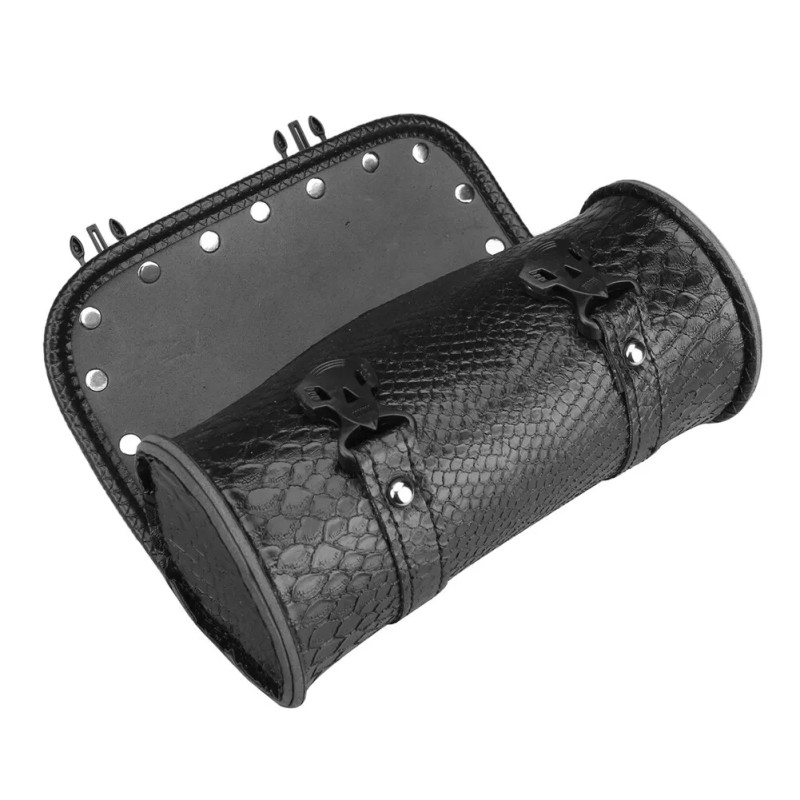 Motorcycle Front Fork Tool Bag Pouch Storage Luggage SaddleBag Leather
