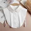 Mrotrida Women's White Fake Collar Stand Beads Detachable Shirt Collar