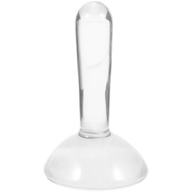 TEHAUX Glass for Pigment Grinding, Transparent Glass Paint Mullers Flat Bottom DIY Pestle for Oil Painting Watercolor Mixing Supplies