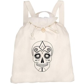 Azeeda 'Sugar Skull' Canvas Rucksack/Backpack (RK00001017)