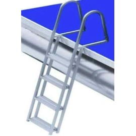 Monster Fastener 4-Step Heavy Duty Pontoon Dock Anodized Aluminum Ladder