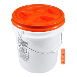 100 mil Extra Heavy Duty 20 Liter (5.28 Gallon) Bucket with Gamma Seal Lid (Orange)