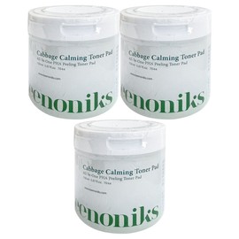 Kinonix Cabbage Calming Soothing Toner Pads 70 Sheets x 3 / Circle / 키노닉스 양배추 카밍 진정 토너 패드 70매 3개  써클