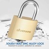 4 Pack Keyed Locks with Keys, Solid Brass Copper Travel