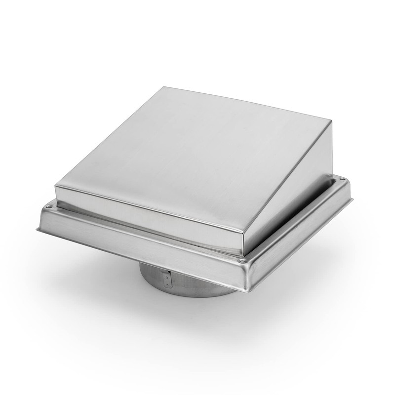 Stanbroil 4 Inch Wall Vent Cover, Square Stainless Steel External