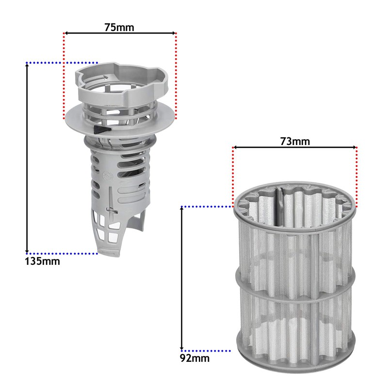 SPARES2GO Micro Drain Mesh Screen Cage Filter compatible with Bosch