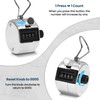 AMTAST 4 Digi Handheld Counter Clicker Silver Metal Clicker to