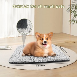 Emwel Self Heating Cat Bed Heated Cat Blanket Washable Warming Pet Pad Electric-Free Heat Bed Puppy Cushion Mat Reversible 70x50 cm