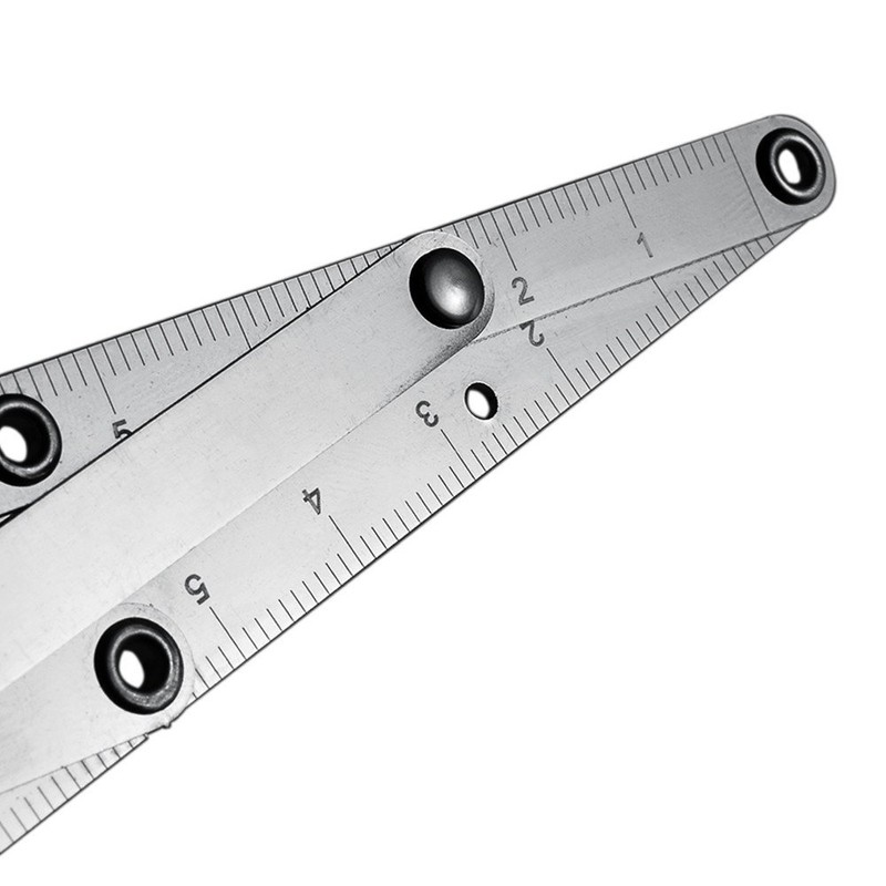 ATOMUS Eyebrow Ruler Stainless Steel Eyebrow Ruler Three-Point Positioning Removable