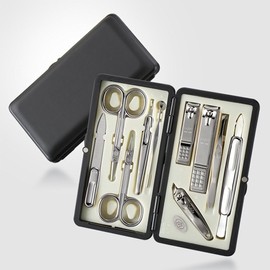 Korean Nail Clipper! World No. 1. Three Seven (777) Premium Quality Gift Travel Manicure Grooming Kit Nail Clipper Set (10 PCs, 2100BC), Made in Korea, Since 1975