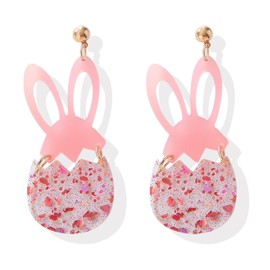 Easter Earrings for Women Bunny Earrings Spring Rabbit Drop Earrings Peeps Easter Decorations Cute Easter Basket Stuffers Easter Gifts