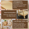 Kitchen Organiser 2 Tiers, Spice Rack, Standing, Bamboo Imitation Rattan