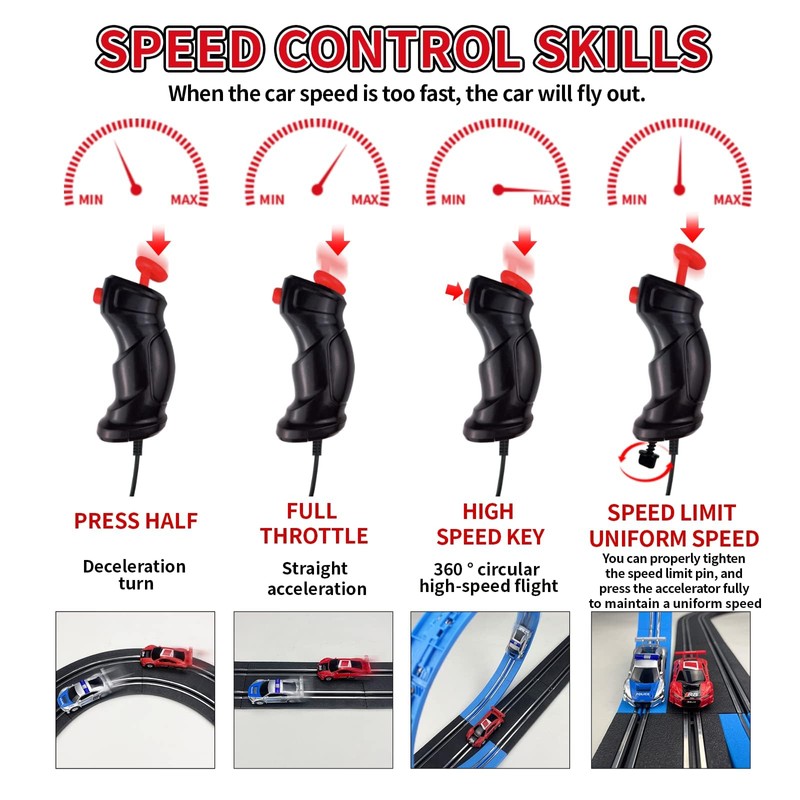 GWOUD Classic Slot Car Controllers with Speed Adjustable Knob –