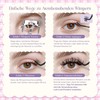 CALAILIS Eyelash Extensions, 144 Pieces, D Curl, DIY Individual Eyelashes,