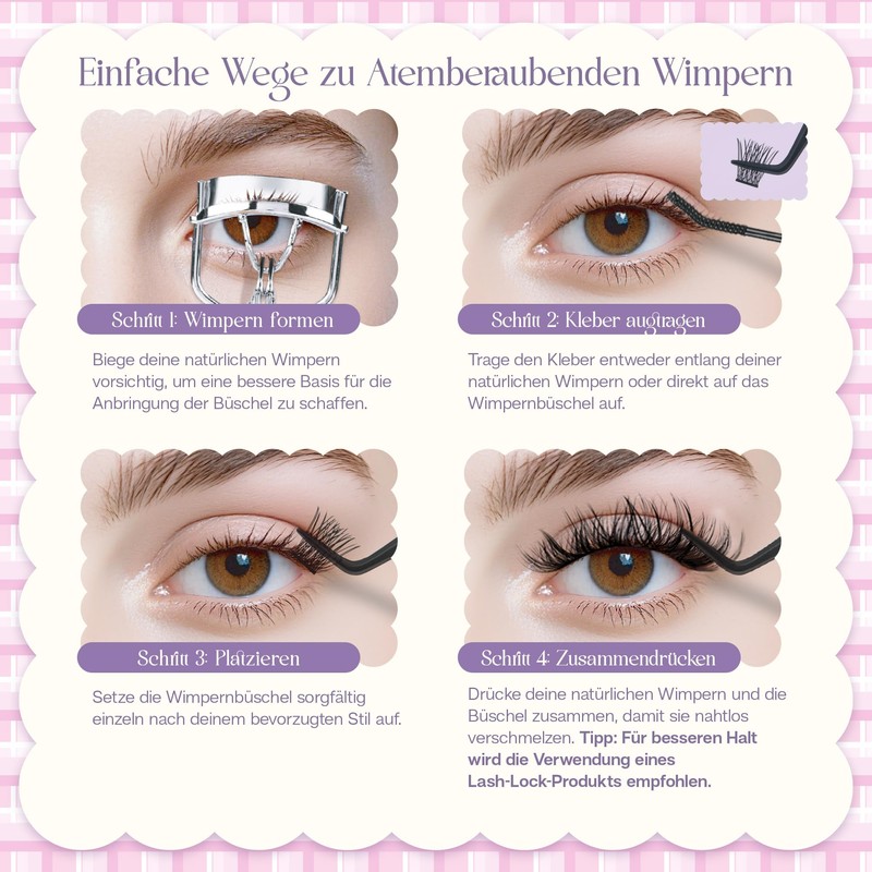 CALAILIS Eyelash Extensions, 144 Pieces, D Curl, DIY Individual Eyelashes,