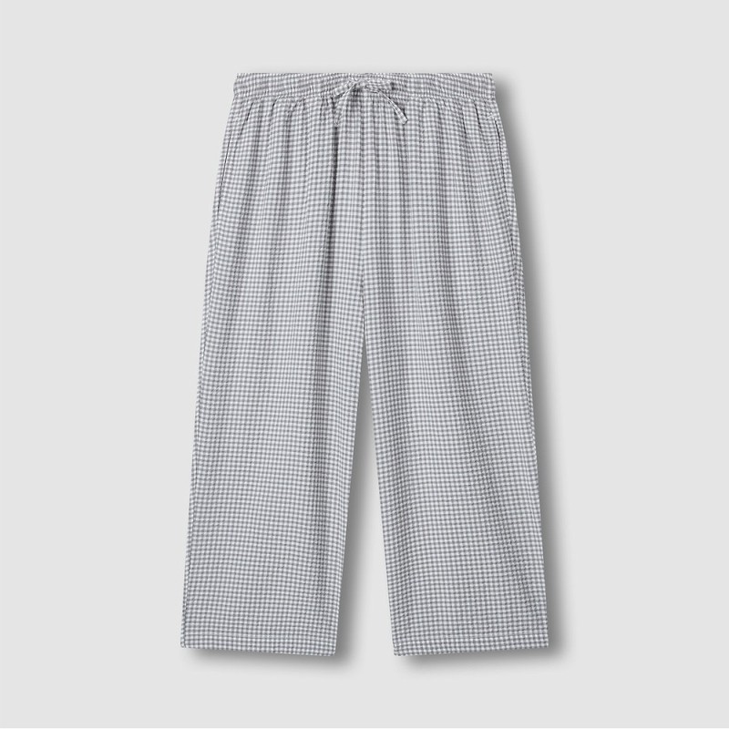 JAJU [JAJU] Women's Rayon Cotton Seersucker 7/8 Pajama Pants (Choose