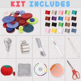 Large Vintage Pattern Sewing Box for Sewing Supplies, Ideal Sewing Basket for Beginners Professionals with Removable Tray Accessories for Seamstress