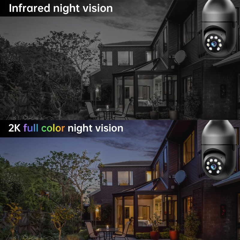 WESECUU Light Bulb Security Camera -5G& 2.4GHz WiFi 2K Security