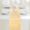 2PCS Champagne Satin Table Runner 12 x 108 Inch Satin