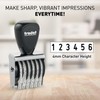 Trodat 1546 Manual Numberer Stamp, 6 Bands, 4mm Character Size,