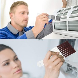 CATOR 2 Stücke Kondensator Reinigung Kamm, Klimaanlage Kondensator Flosse Kamm, Lamellenkamm trockner Edelstahl Flosse Reinigung Bürste Verdampfer Kühler Reparatur Werkzeug