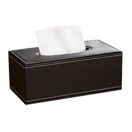 COREMOON Caja de pañuelos,Caja Pañuelos Cuadrada Cuero,Caja Pañuelos para Servilletas con Imán,Caja Almacenamiento Pañuelos Multifuncional para Tocador,Oficina,Casa,Hotel (Patrón de Piel de Oveja)