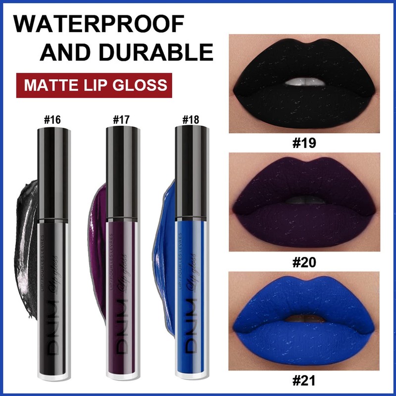 3 Colours Matte Liquid Lipstick Waterproof Durable Liquid Lip Gloss