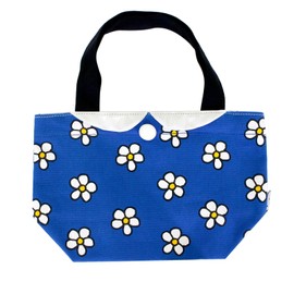 Hapitas 6015 Mini Tote Bag, Perfect for Lunch, Character Bag, B245 Flower Dress Blue