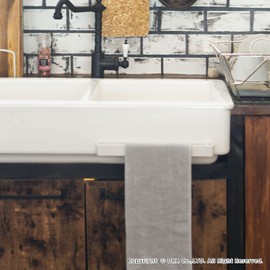 Oka PLYS Priss Base Kitchen Towel Hanger, Brown