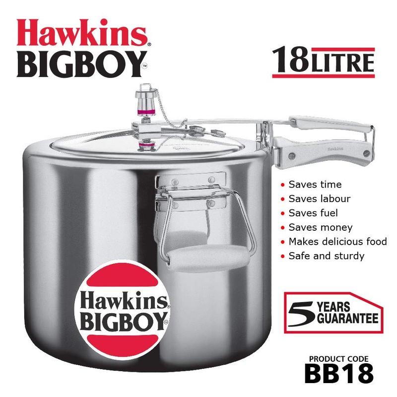 Hawkins 18 Litre Bigboy Pressure Cooker, Big Inner Lid Cooker,