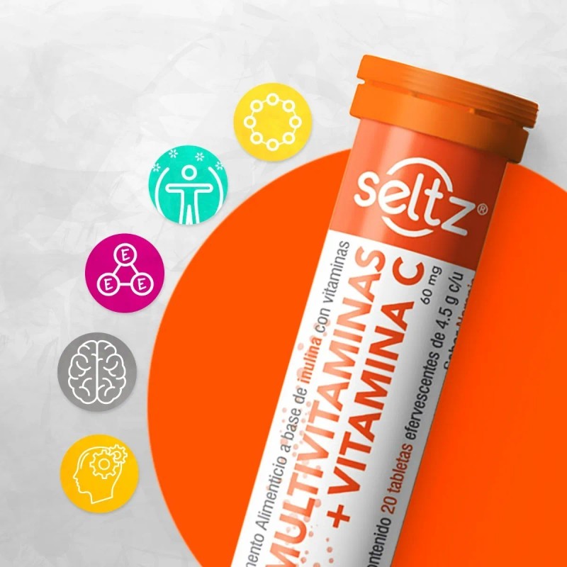 Multivitaminas + Vit. C Seltz Tabletas Efervescentes