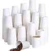 HOT BARGAINS, 100 x 12oz Single Wall White Paper Cups